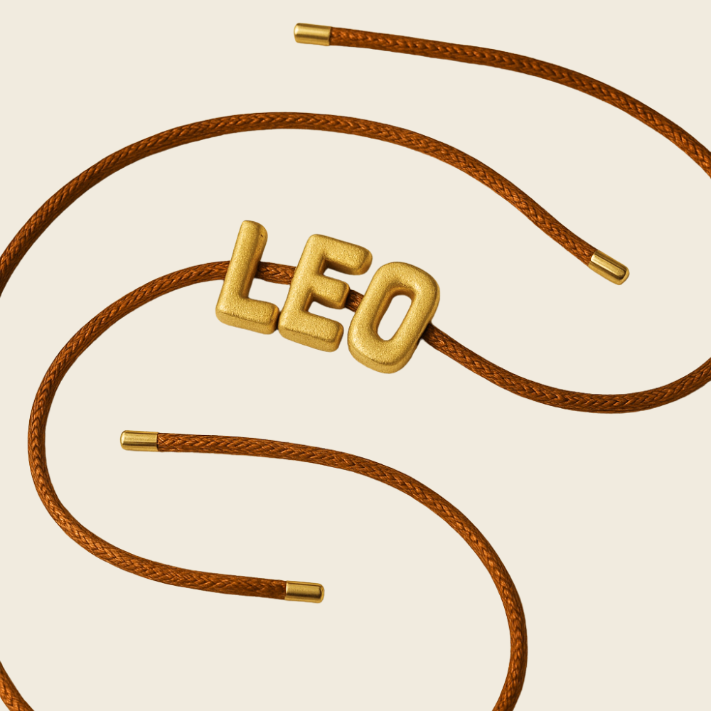 Pulseira Fio Marrom JJ Pontas em Ouro Amarelo 18k