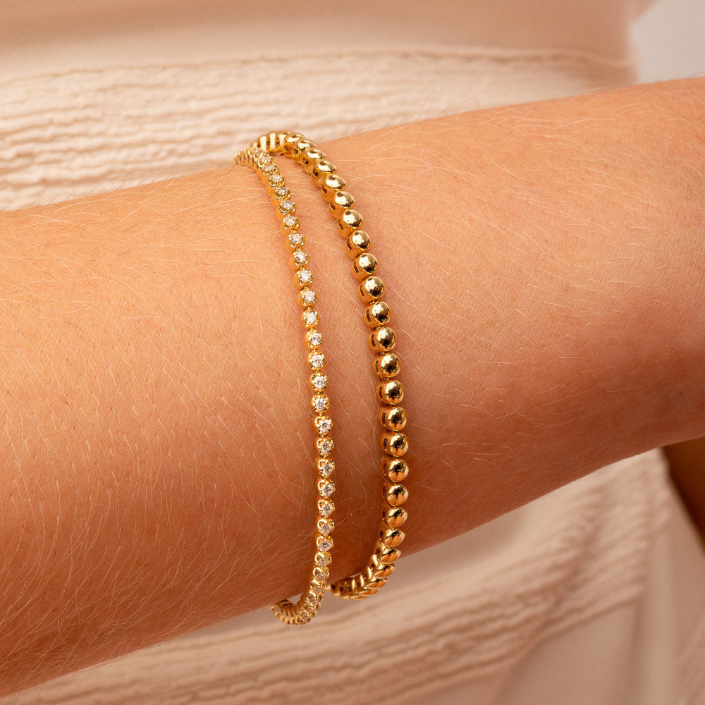 Pulseira Wrap em Ouro e Diamantes