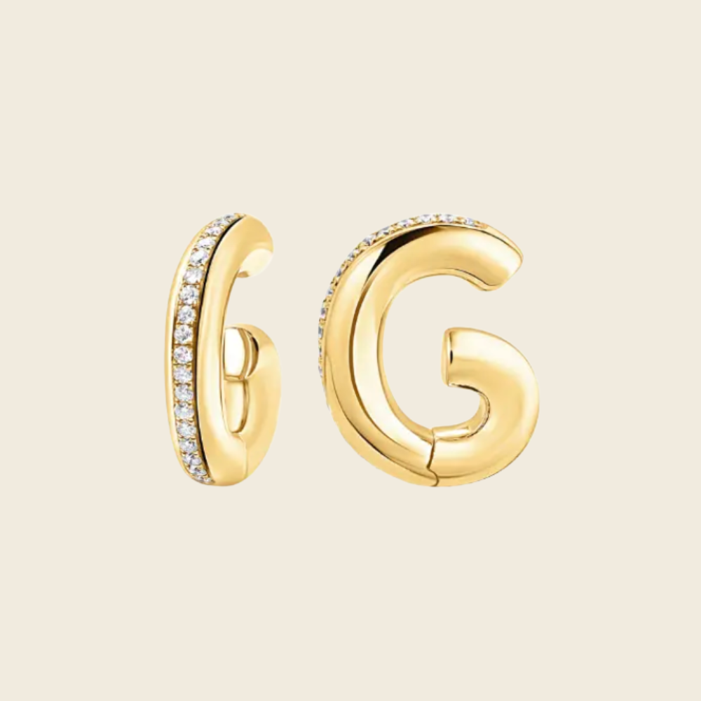 Ear Cuff em Ouro e Diamantes