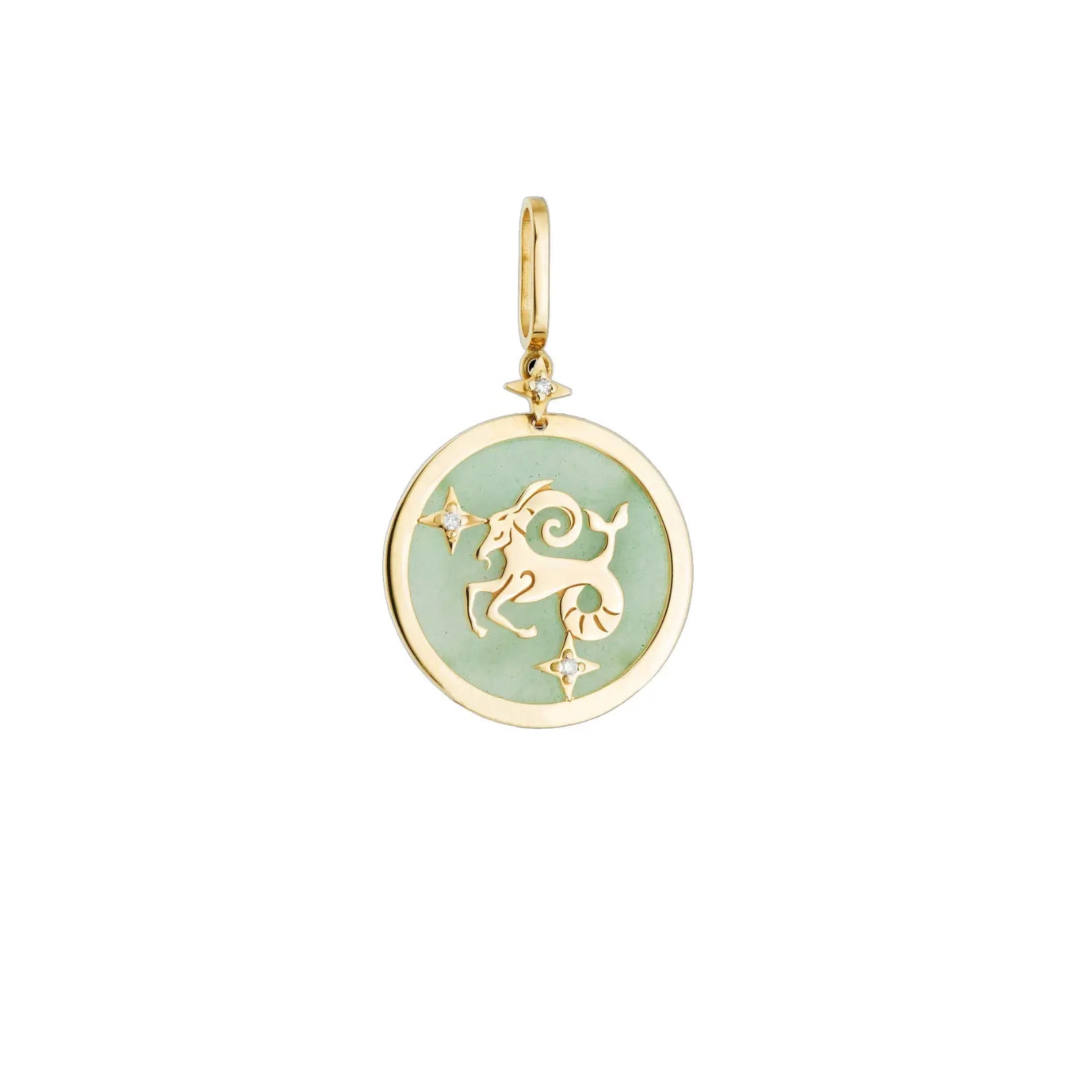 Pingente Zodíaco Capricórnio Quartzo e Diamante-JJ Diamond