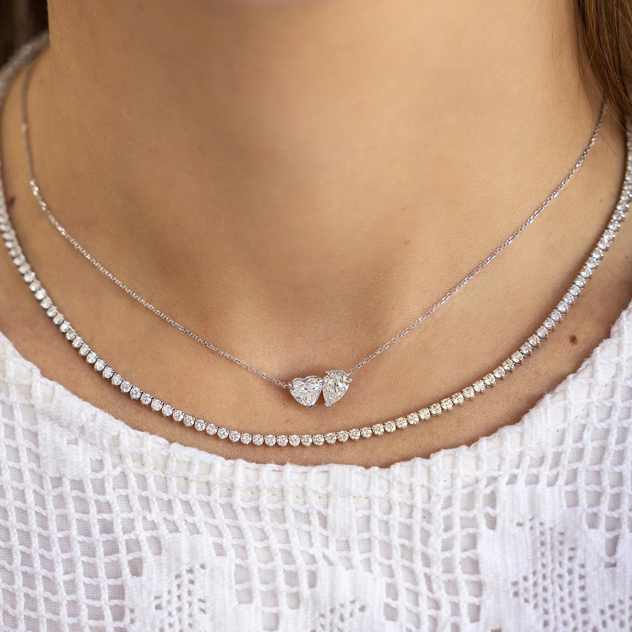 Colar Riviera Claudia de Diamantes-JJ Diamond