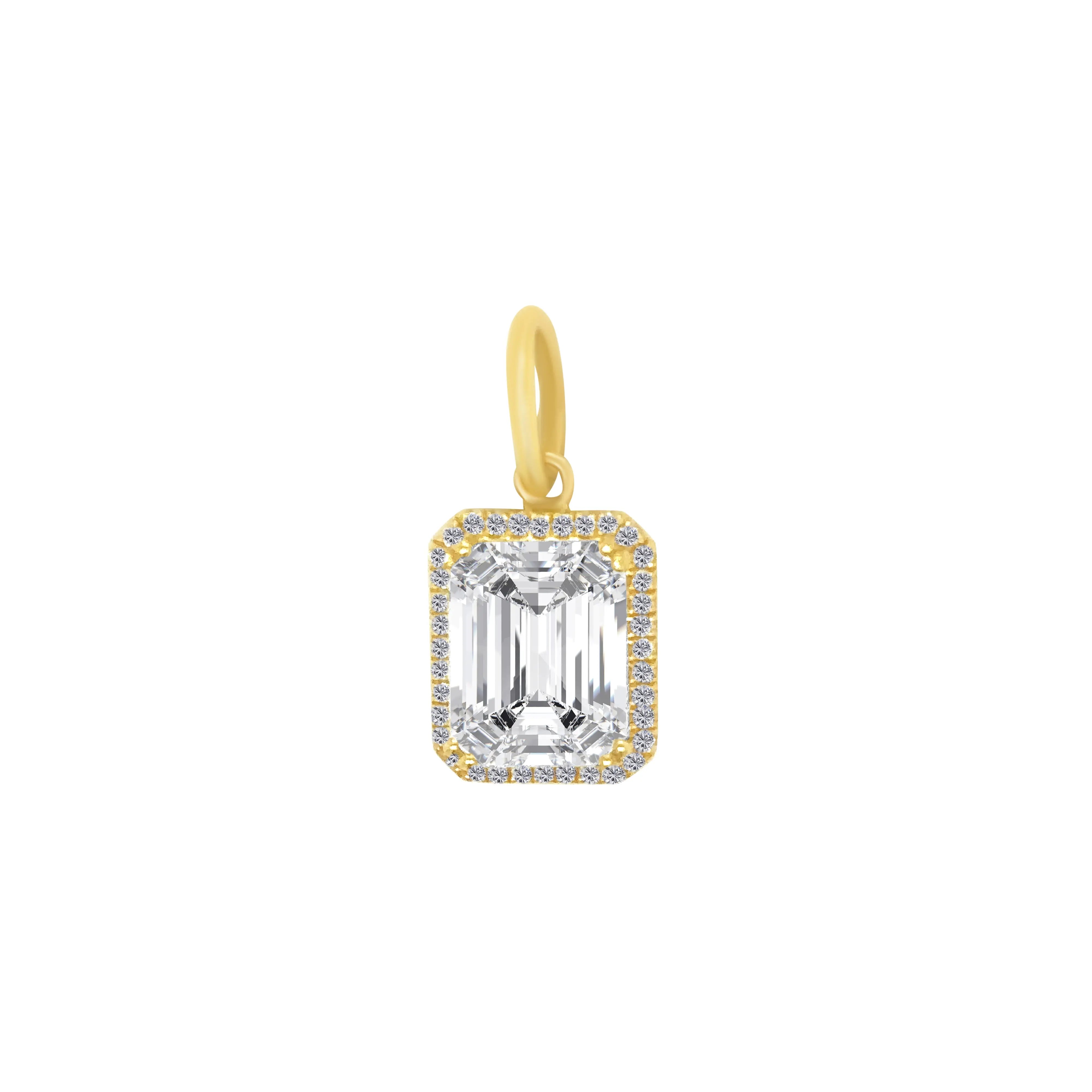 Pingente Cristal Transparente e Diamante-JJ Diamond