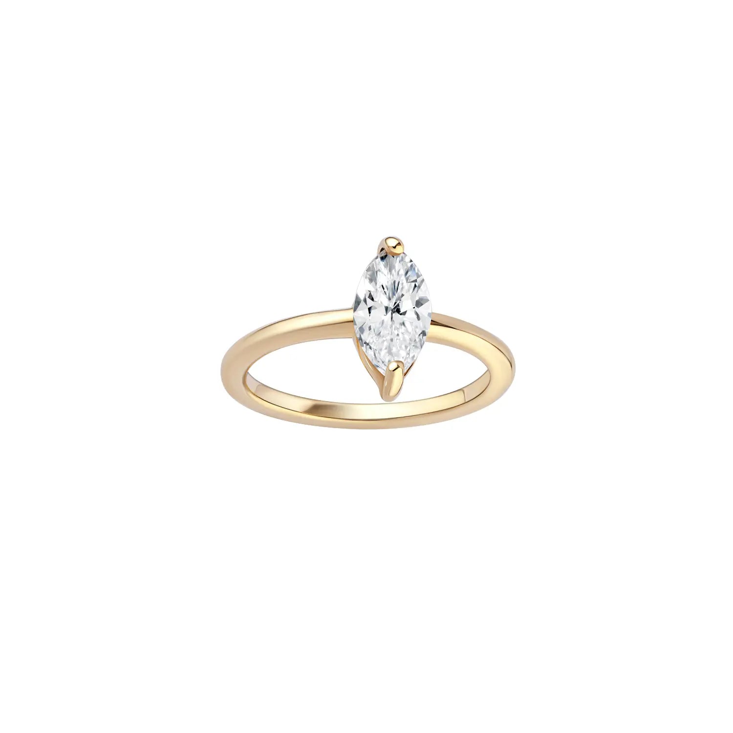 Anel Signet de Diamante Marquise-JJ Diamond