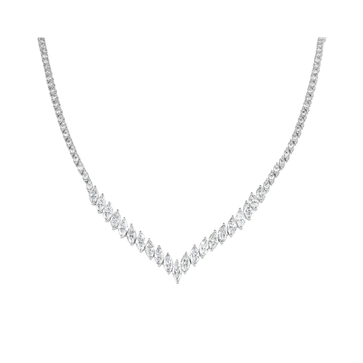 Colar Multi Marquise de Diamante-JJ Diamond