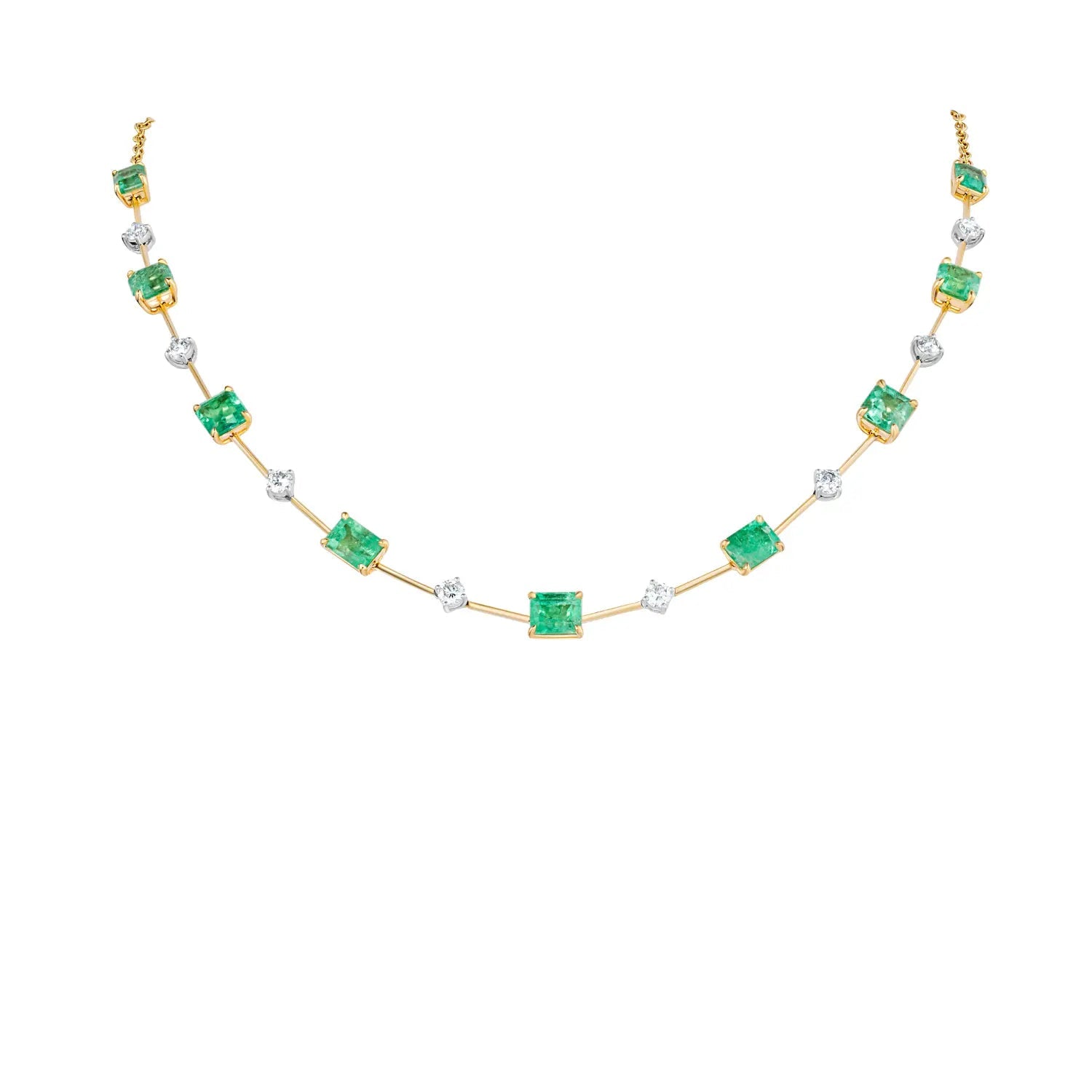 Colar Multiformato de Diamante e Esmeralda-JJ Diamond
