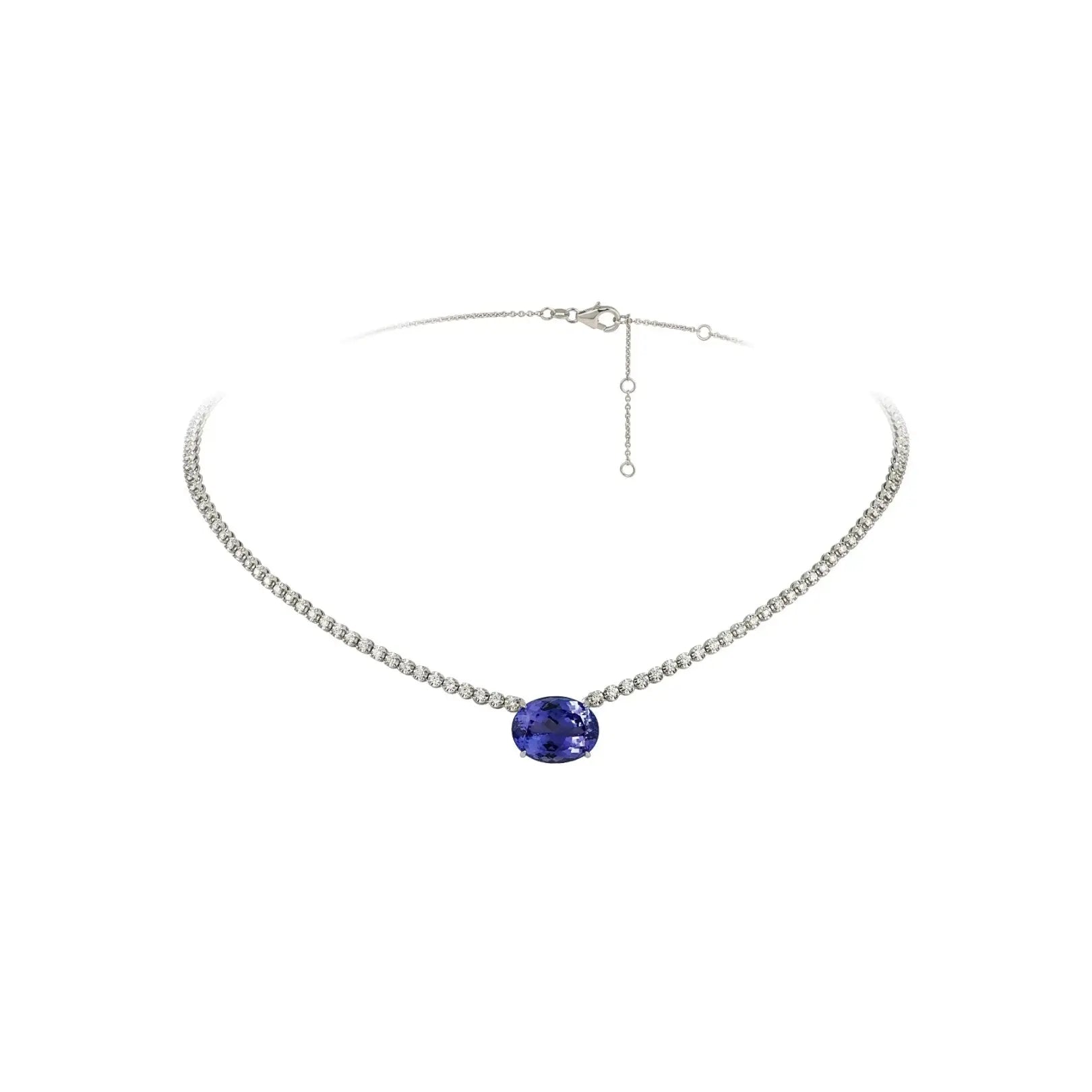 Colar de Diamantes e Tanzanita-JJ Diamond