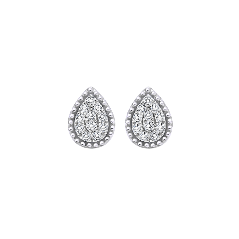 Brinco Gota com Diamantes em Ouro