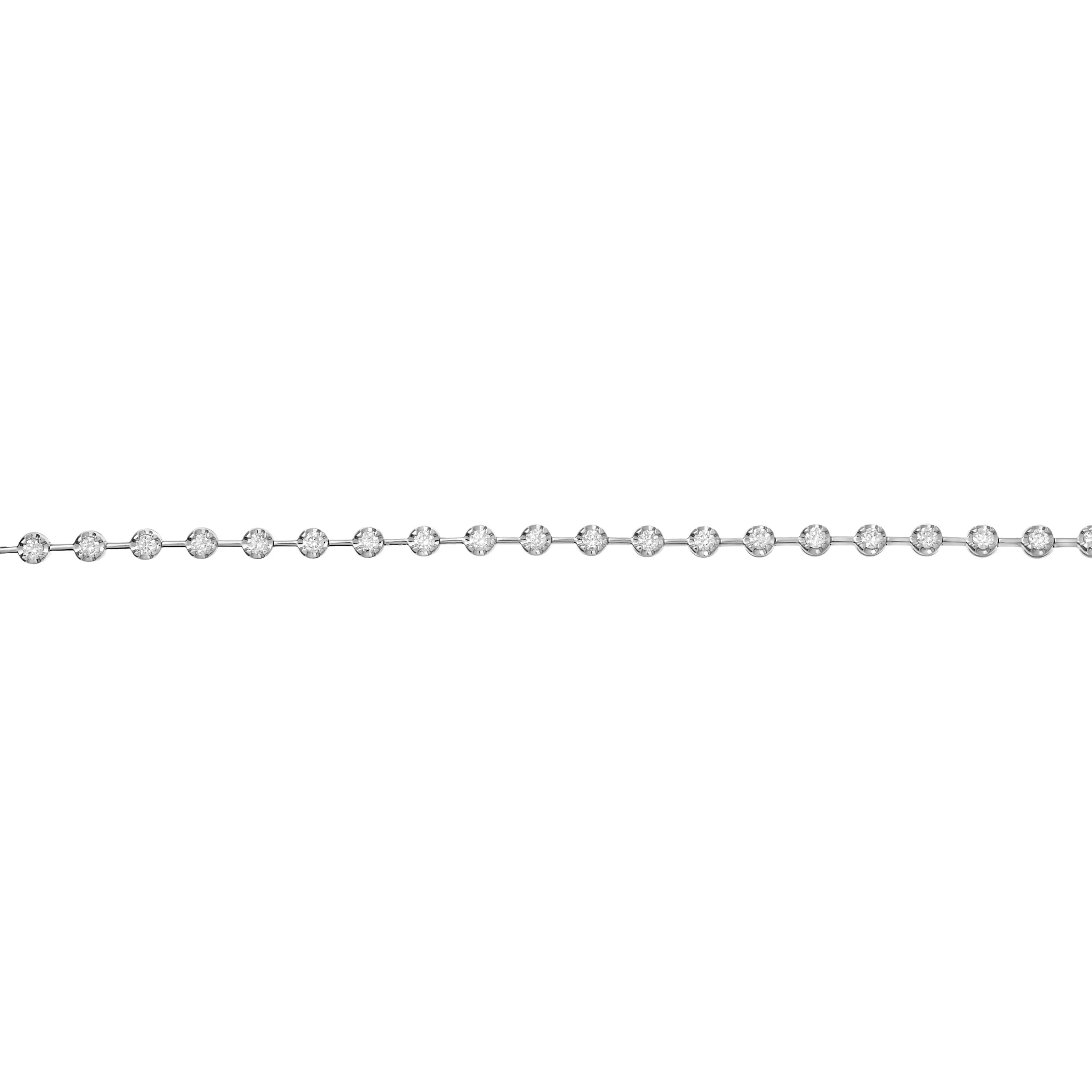 Pulseira Renata de Diamante Espaçados e Redondos-JJ Diamond