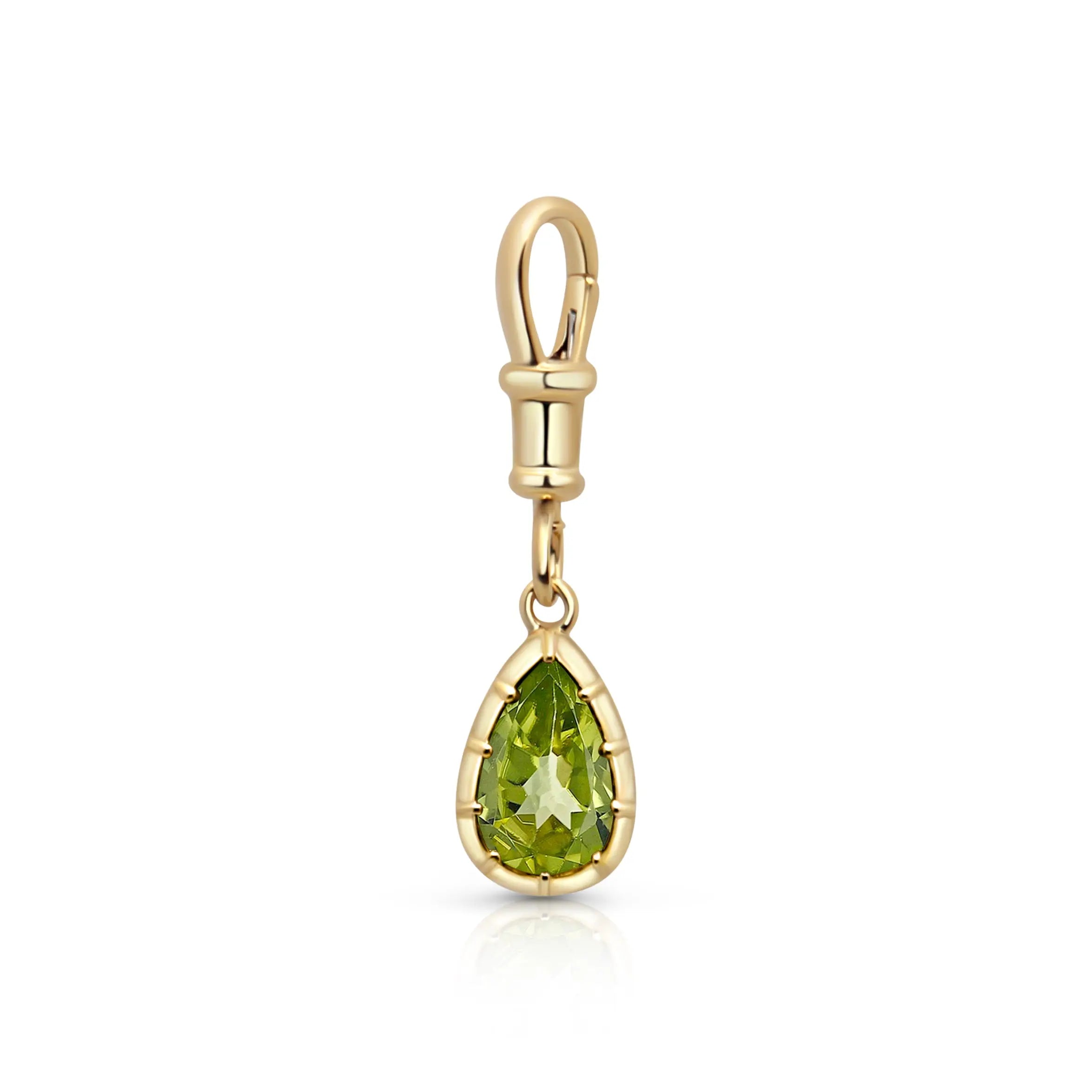 Pingente de Turmalina Verde com Lapidação Pêra-JJ Diamond
