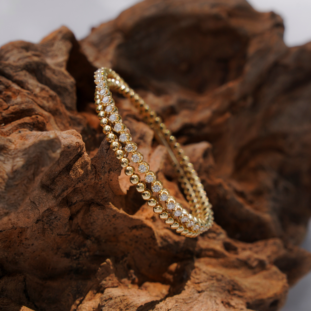 Pulseira Wrap em Ouro e Diamantes