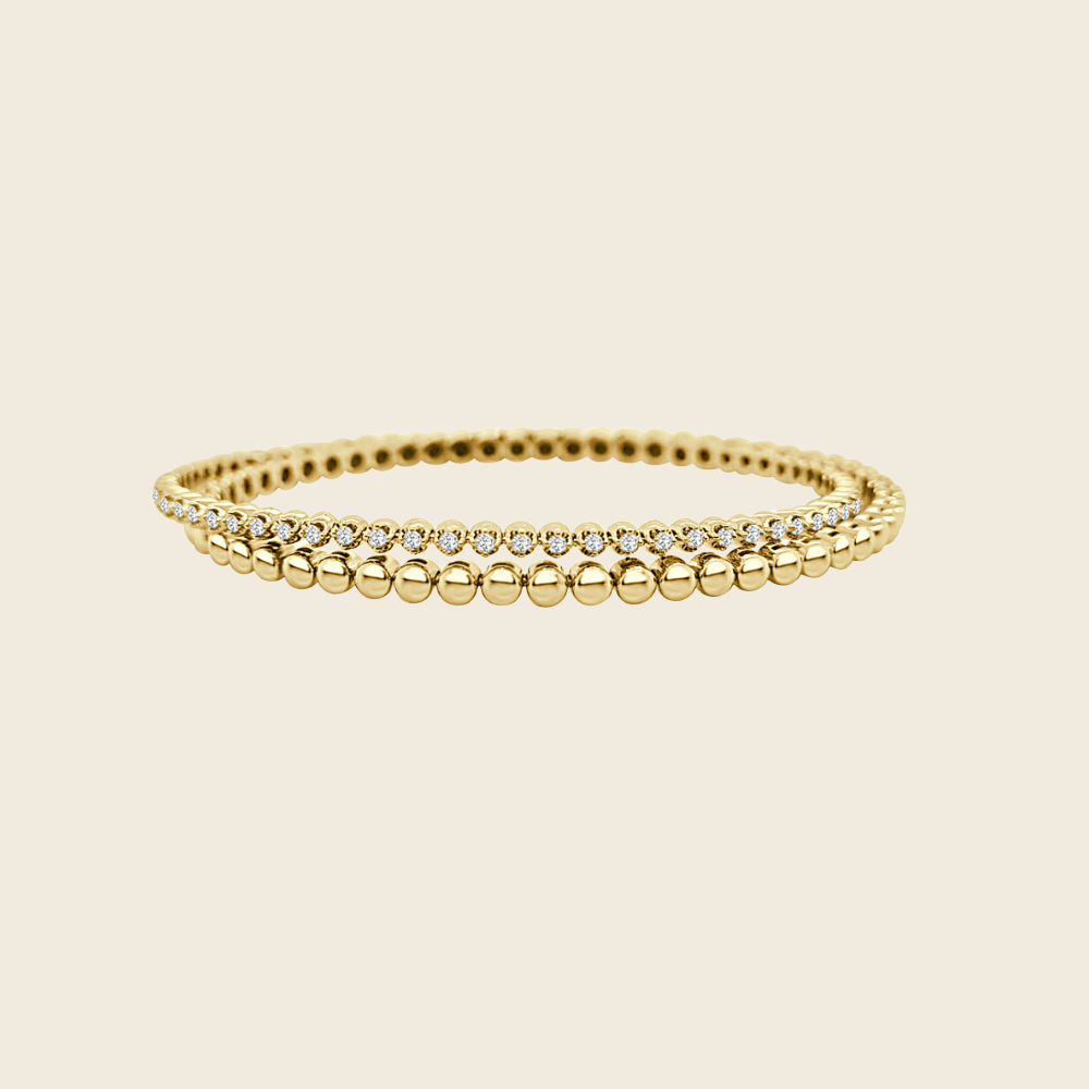 Pulseira Wrap em Ouro e Diamantes