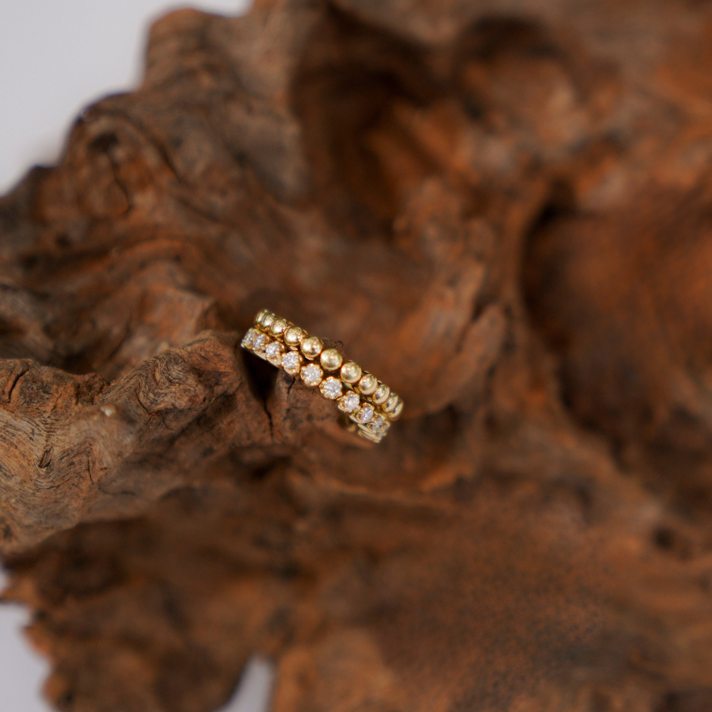 Anel Wrap em Ouro Amarelo e Diamantes