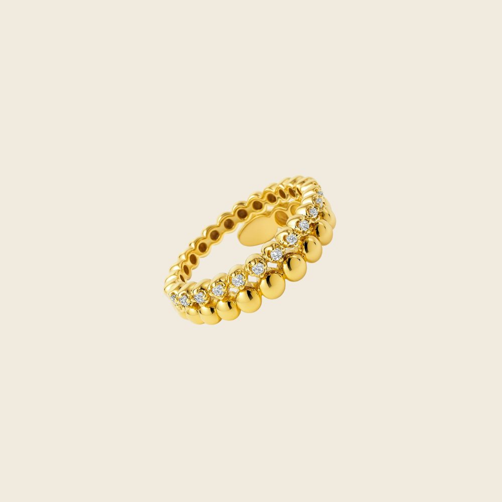 Anel Wrap em Ouro Amarelo e Diamantes