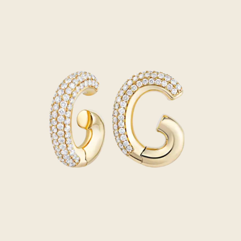 Ear Cuff em Ouro e Diamantes