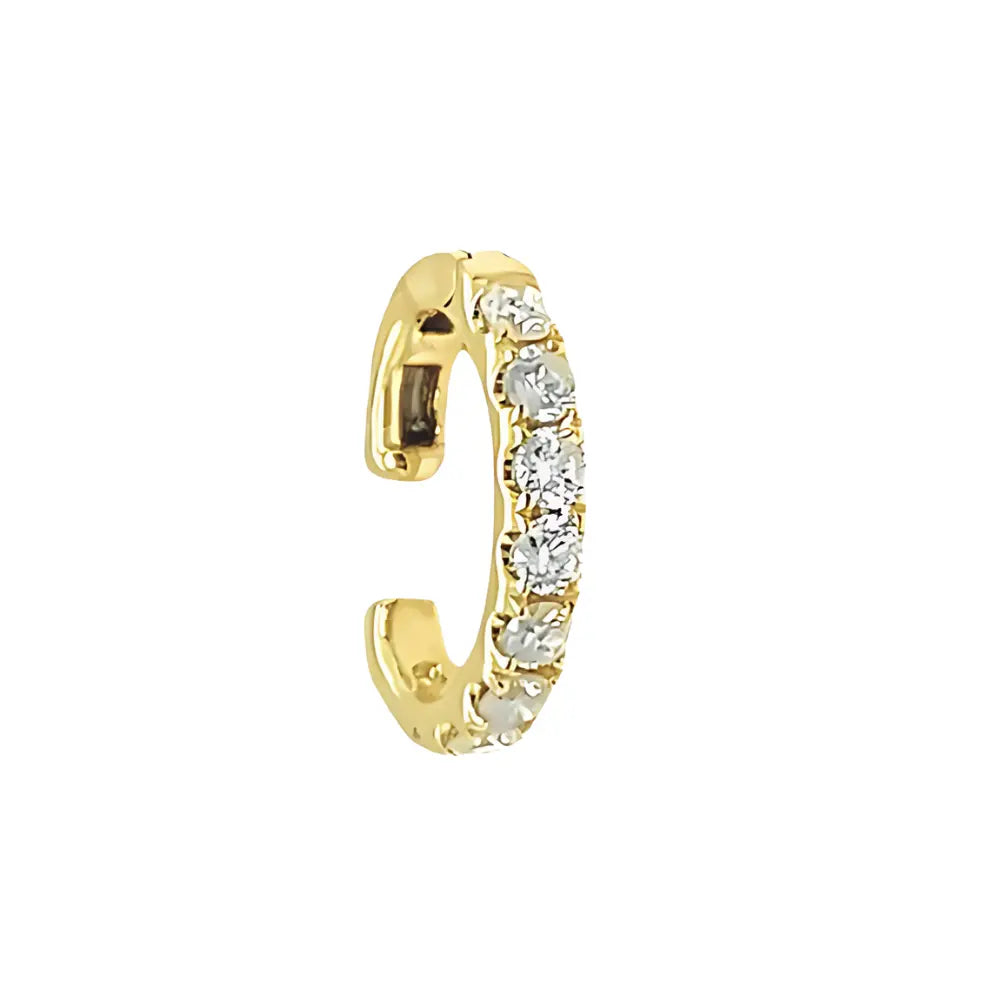 Ear Cuff com 9 Diamantes-JJ Diamond