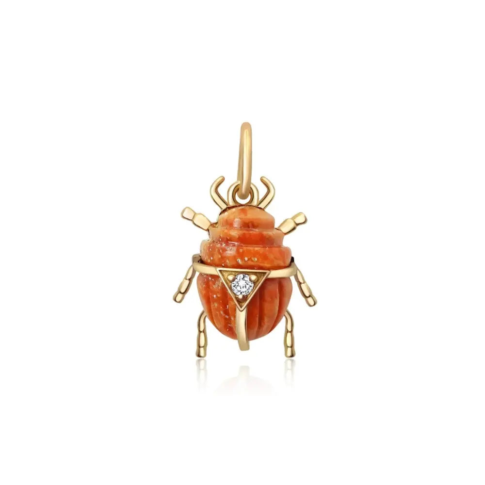 Pingente Besouro em Ouro Amarelo-JJ Diamond