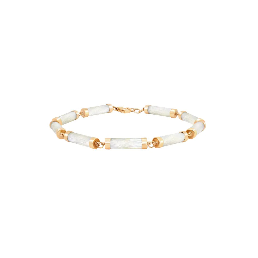 Pulseira Cilindro com Ônix ou Madrepérola-JJ Diamond