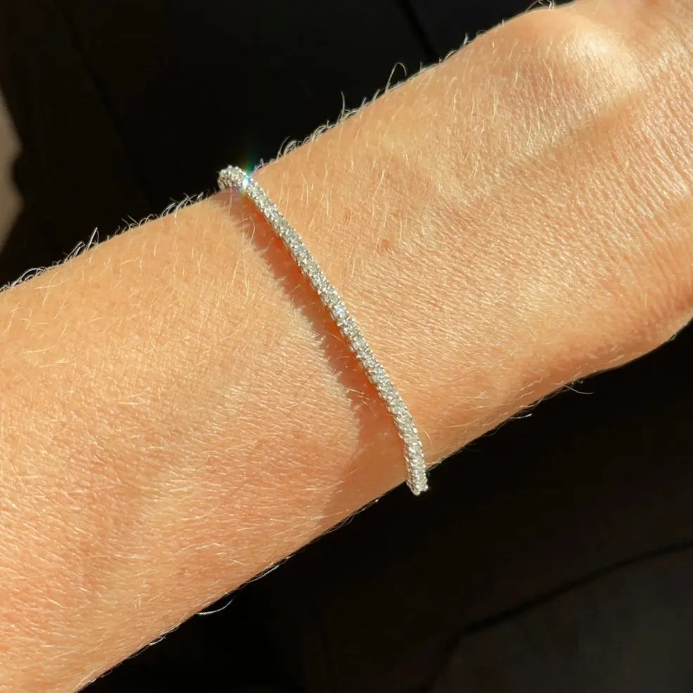 Pulseira Riviera Clássica de Diamantes-JJ Diamond