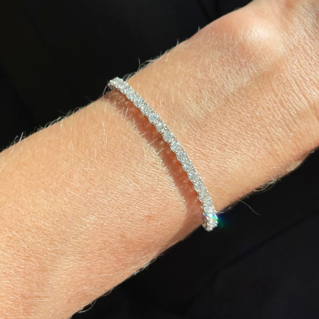 Pulseira Riviera Clássica de Diamantes-JJ Diamond