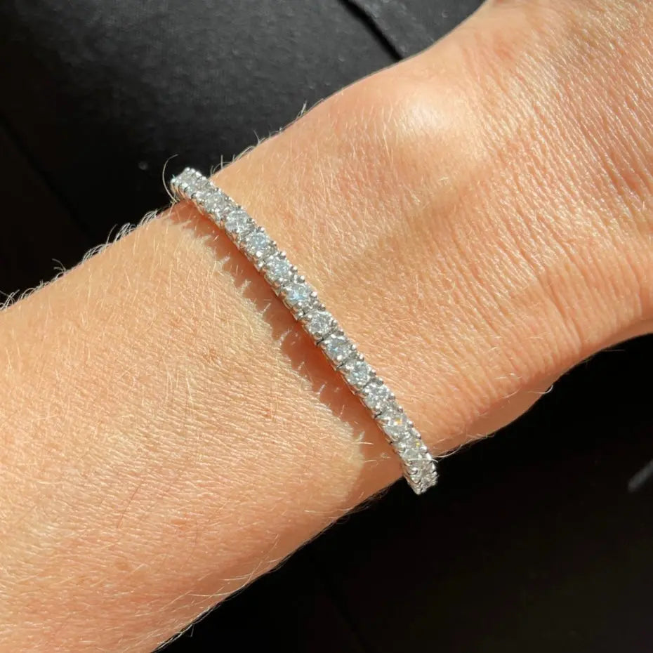 Pulseira Riviera Clássica de Diamantes-JJ Diamond