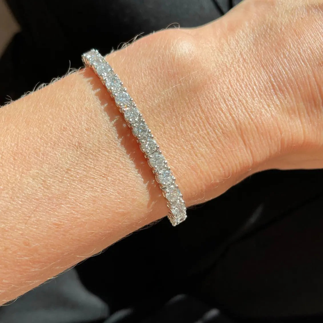 Pulseira Riviera Clássica de Diamantes-JJ Diamond