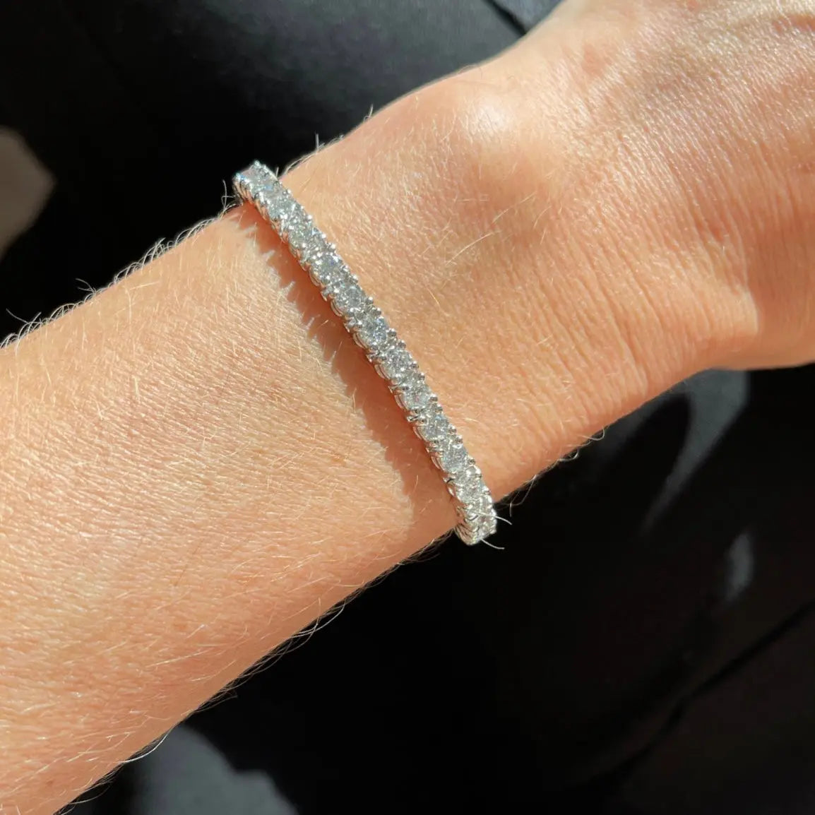 Pulseira Riviera Clássica de Diamantes-JJ Diamond
