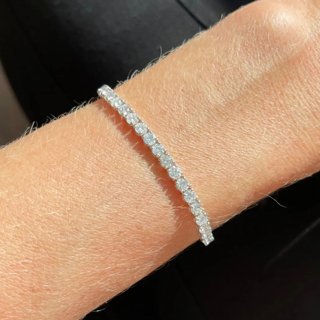 Pulseira Riviera Clássica de Diamantes-JJ Diamond