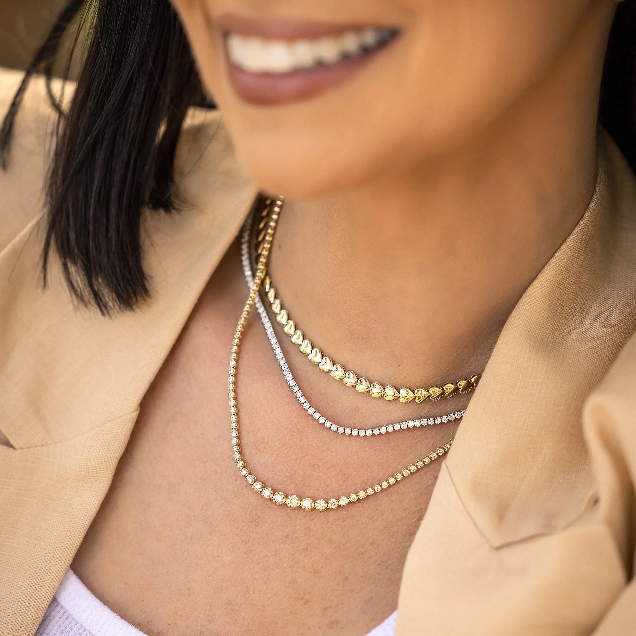 Colar Riviera Claudia de Diamantes-JJ Diamond