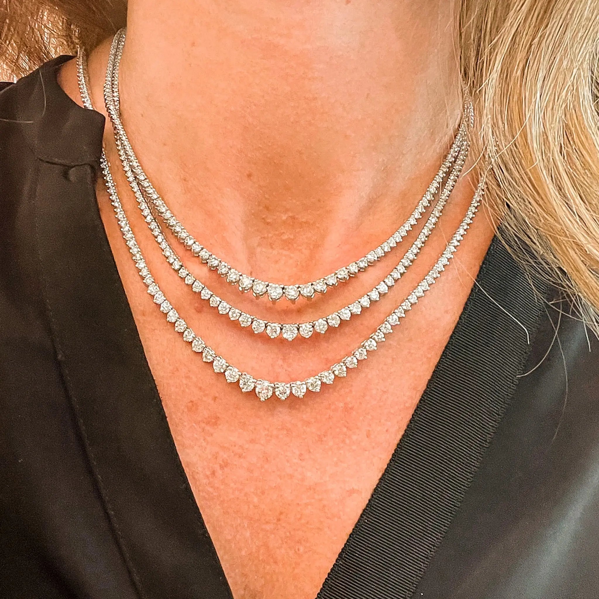 Colar Riviera Eloah de Diamantes Graduados-JJ Diamond