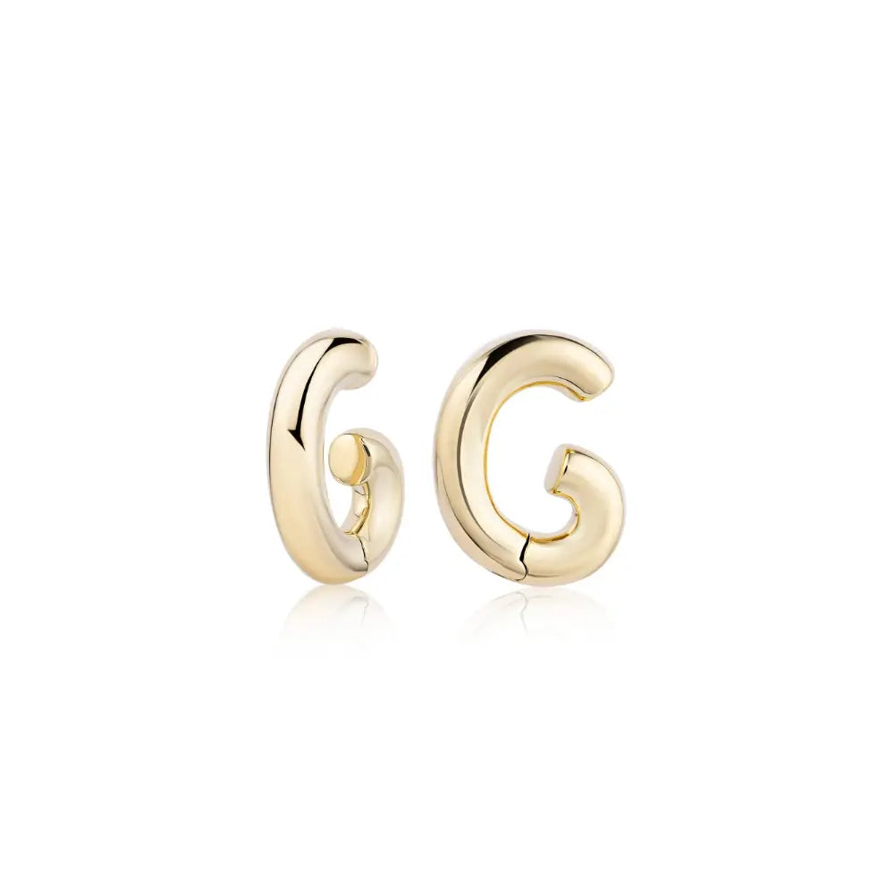 Brincos Ear Cuffs de Ouro-JJ Diamond