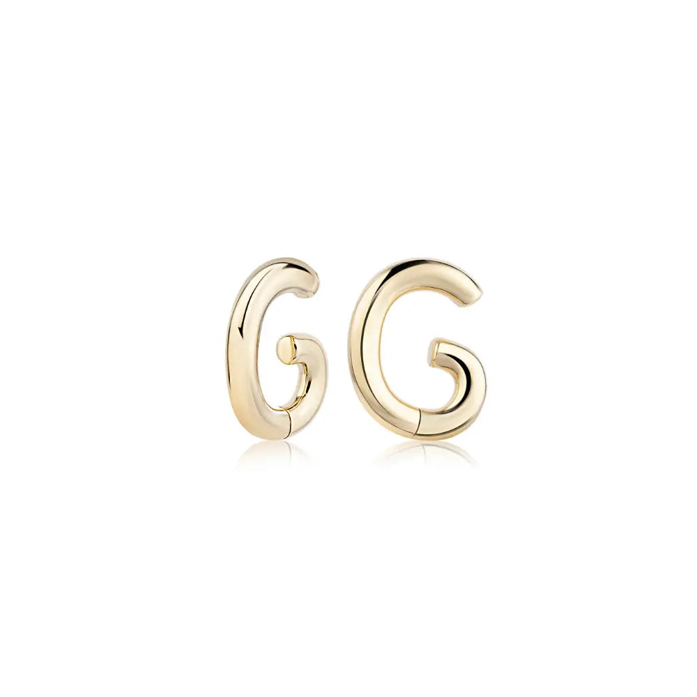 Brincos Ear Cuffs de Ouro-JJ Diamond