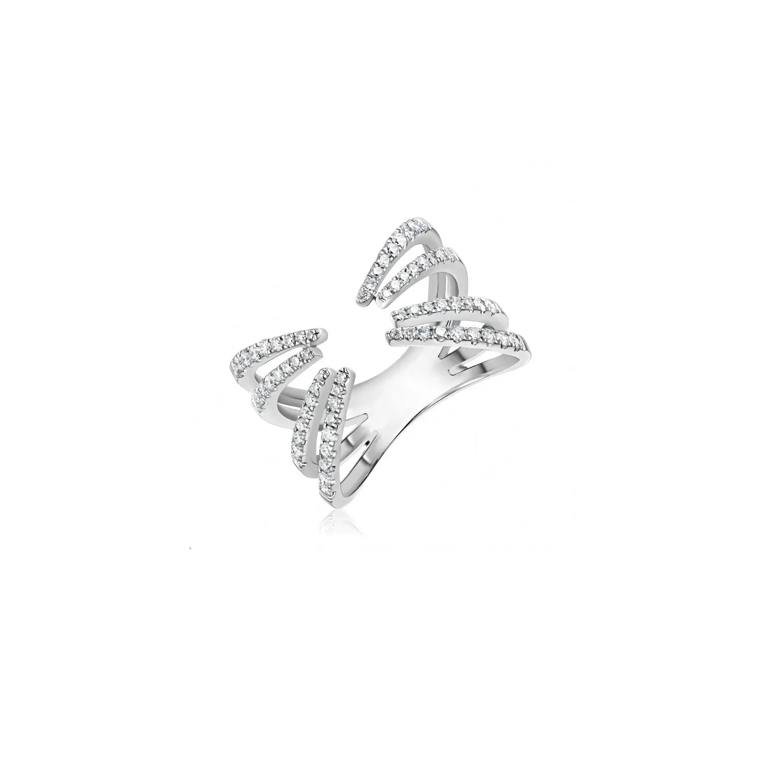 Anel Etéreo Linhas Abertas de Diamante-JJ Diamond