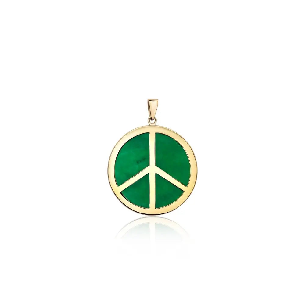 Pingente Símbolo da Paz em Ouro Amarelo-JJ Diamond