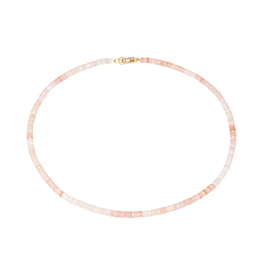 Corrente Disco de Quartzo Rosa-JJ Diamond