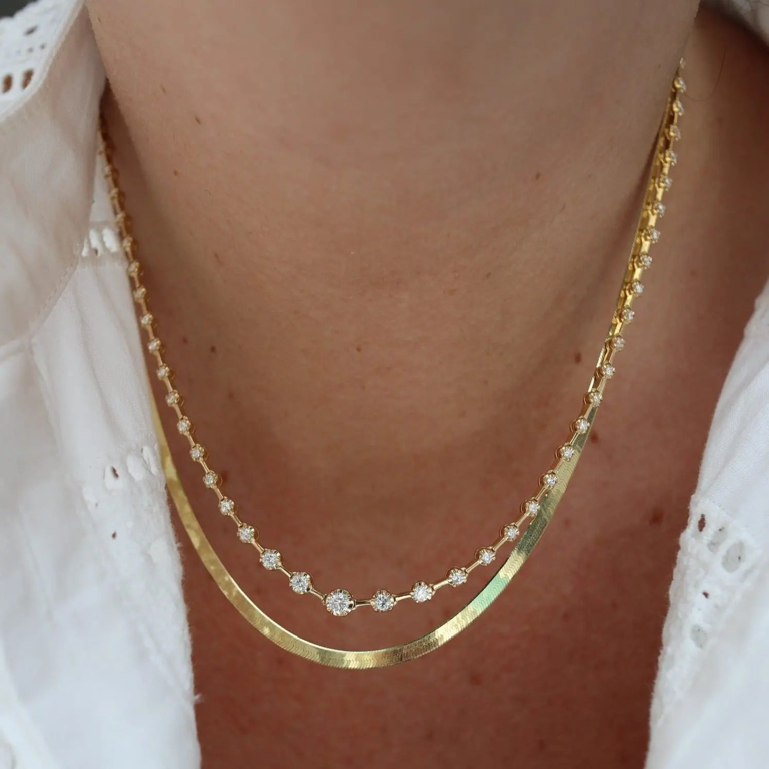 Colar Riviera Renata de Diamante-JJ Diamond
