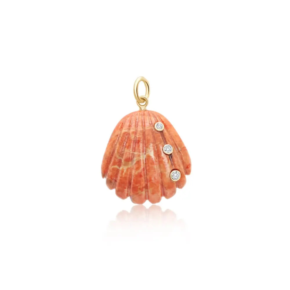 Pingente Concha de Ouro Amarelo-JJ Diamond